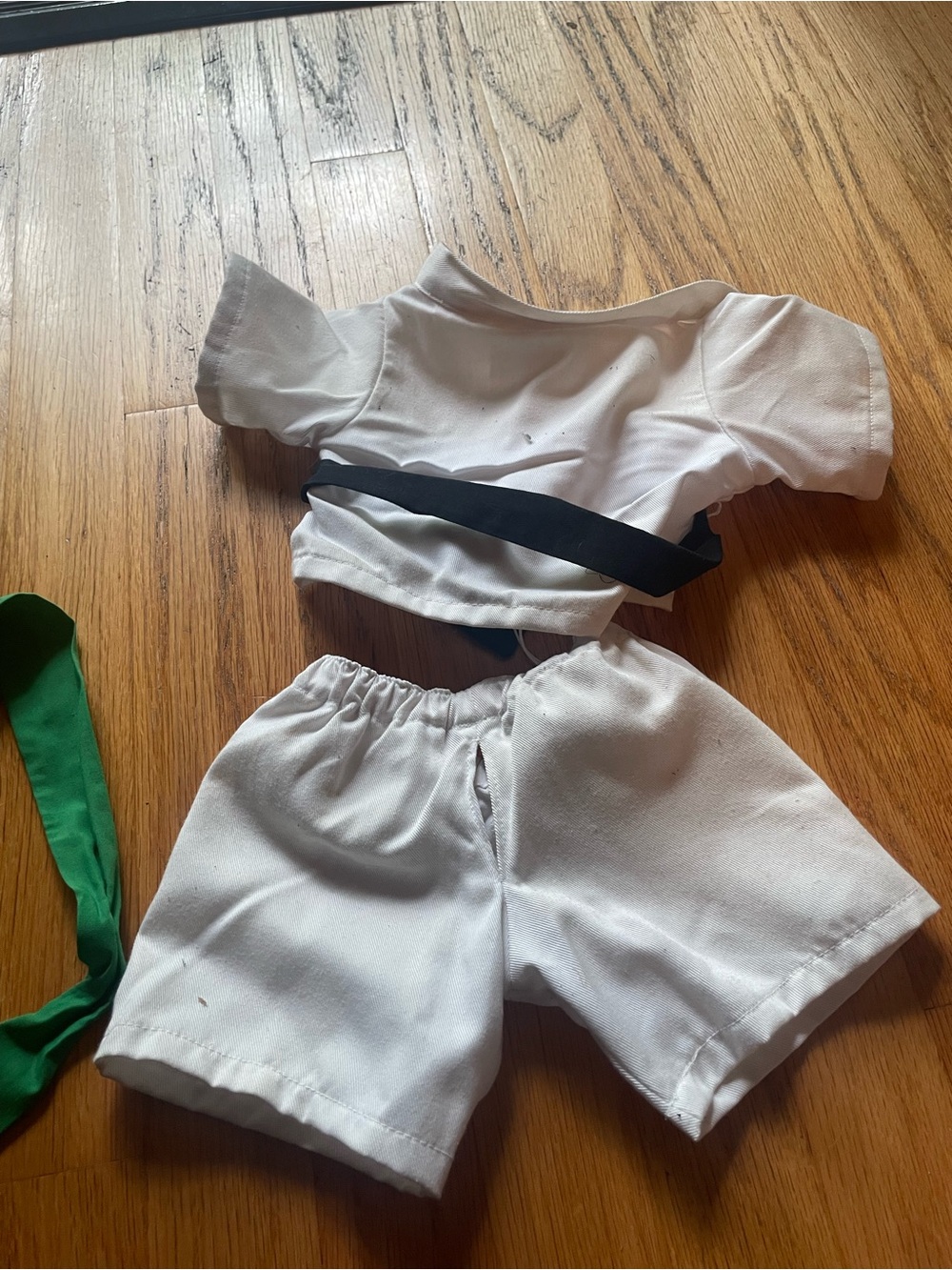 Build A Bear Karate Clothes Outfit Top Pants Black And Green Belt Martial Arts